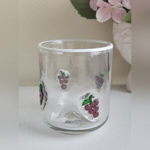 Anthropologie Icon Juice Glass Grapes